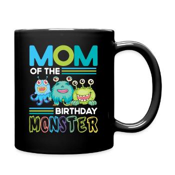 Mère du monstre d’anniversaire Frères et sœurs de la famille - Mug uni - noir - Droite
