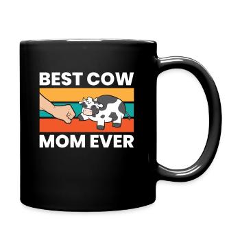 Best Cow Mom Ever Funny Cow Farmer Mom - Full Colour Mug - black - Right