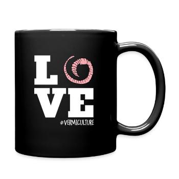 Love Vermiculture, éleveur de vers Lombricompost - Mug uni - noir - Droite