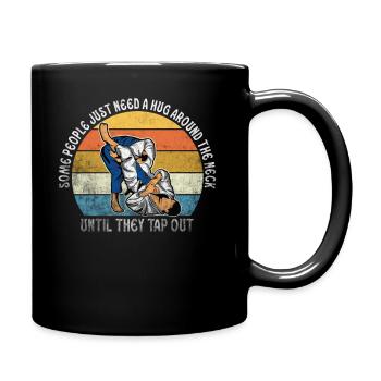 Some People Just Need A Hug Cage Fighter - Full Colour Mug - black - Right