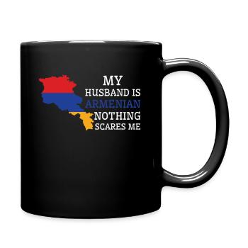 Nichts macht mir Angst Armenischer Ehemann - Tasse einfarbig - Schwarz - Rechts