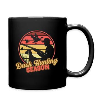 Chasseurs Chasse Chasse - Mug uni - noir - Droite