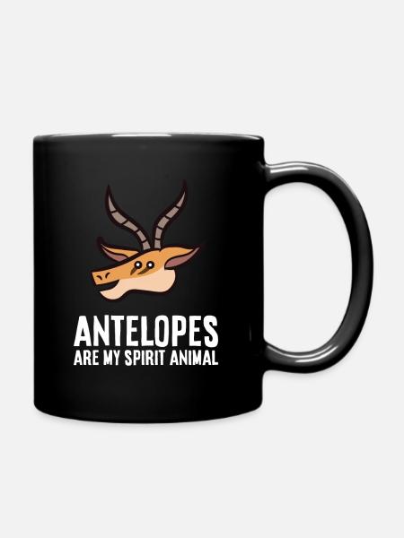 Les antilopes sont mon animal d’âme - Mug uni - noir