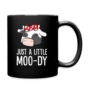 Just A Little Moo-dy Love Cows - Full Colour Mug - black - Right