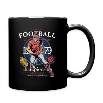 Cool American Football Player - Full Colour Mug - black - Right