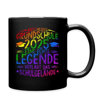 Grundschule Legende verläßt Schulgelände Abschluss - Tasse einfarbig - Schwarz - Rechts