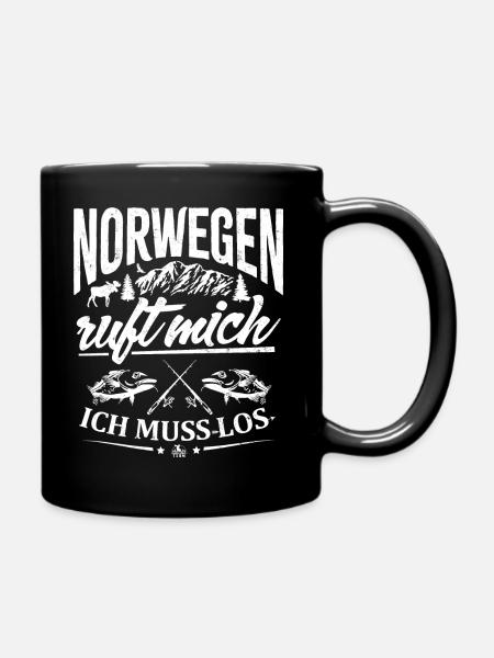 Norwegen ruft mich - ich muss los - Tasse einfarbig - Schwarz