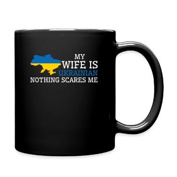 Rien ne me fait peur épouse ukrainienne Ukraine - Mug uni - noir - Droite