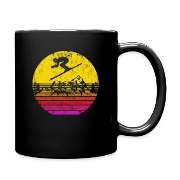 Wintersport Mountain Snowboarding Skiing Snowboarder - Full Colour Mug - black - Right
