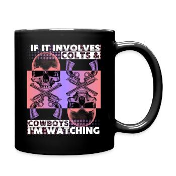 Wilder Westen Wildwest Filme lustiger Spruch Skull - Tasse einfarbig - Schwarz - Rechts