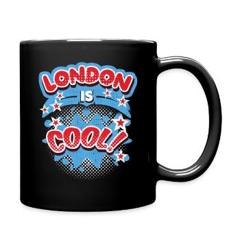London England, United Kingdom Saying London-Cool - Full Colour Mug - black - Right