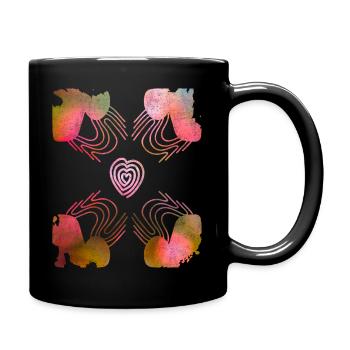 Valentine's Day, Heart, Wedding, Wedding, Romantic - Full Colour Mug - black - Right