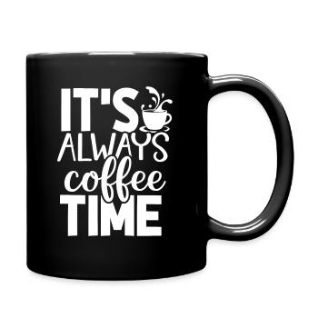 C’est toujours l’heure du café - Mug uni - noir - Droite