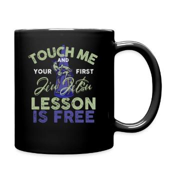Touch Me And Your First Jiu Jitsu Lesson Is Free - Full Colour Mug - black - Right