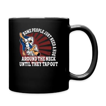 Some People Just Need A Hug Cage Fighter - Full Colour Mug - black - Right