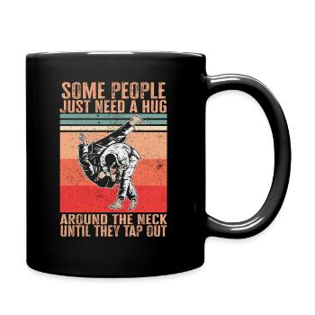 Some People Just Need A Hug Cage Fighter - Full Colour Mug - black - Right