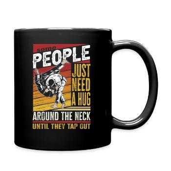 Some People Just Need A Hug Cage Fighter - Full Colour Mug - black - Right