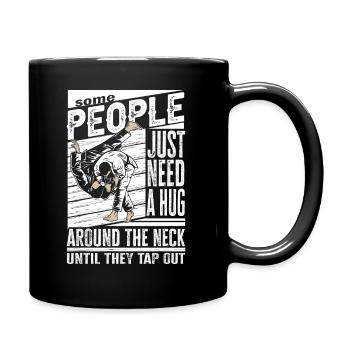 Some People Just Need A Hug Cage Fighter - Full Colour Mug - black - Right