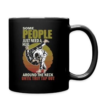 Some People Just Need A Hug Cage Fighter - Full Colour Mug - black - Right
