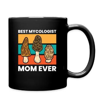 Pilzsuchende Mutter Beste Mykologen-Mutter aller - Tasse einfarbig - Schwarz - Rechts