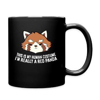 Das ist mein menschliches Kostüm Ich bin wirklich - Tasse einfarbig - Schwarz - Rechts