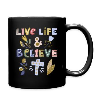Christian Faith, Jesus Christ, Proverb - Full Colour Mug - black - Right