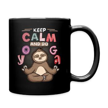 Yoga, Yoga Paresseux, Yoga-Paresseux, Garde-calme, Dire - Mug uni - noir - Droite