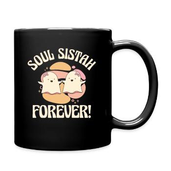 Halloween Seele Sistah Geist Geist niedlich - Tasse einfarbig - Schwarz - Rechts