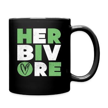 Vegan Vegetarian Vegan Vegetarian Animal welfare - Full Colour Mug - black - Right