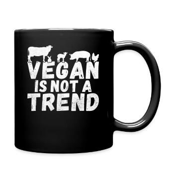 Vegan Vegetarian Vegan Vegetarian Animal welfare - Full Colour Mug - black - Right