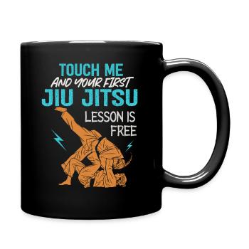 Touchez-moi et votre première leçon de Jiu Jitsu est gratuite - Mug uni - noir - Droite