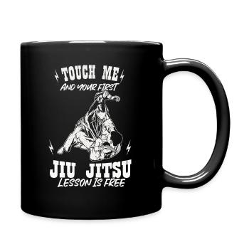 Touchez-moi et votre première leçon de Jiu Jitsu est gratuite - Mug uni - noir - Droite