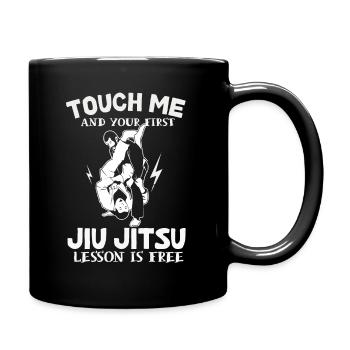 Touchez-moi et votre première leçon de Jiu Jitsu est gratuite - Mug uni - noir - Droite