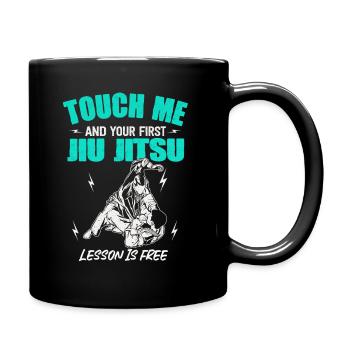 Touchez-moi et votre première leçon de Jiu Jitsu est gratuite - Mug uni - noir - Droite