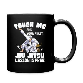 Touchez-moi et votre première leçon de Jiu Jitsu est gratuite - Mug uni - noir - Droite