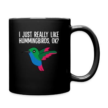 Colibri amoureux de l’observation des oiseaux J’aime les colibris - Mug uni - noir - Droite