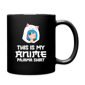 Das ist mein Anime-Pyjama Lustiger Anime - Tasse einfarbig - Schwarz - Rechts