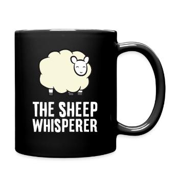 Sheep Lover Sheep Farmer The Sheep Whisperer - Full Colour Mug - black - Right