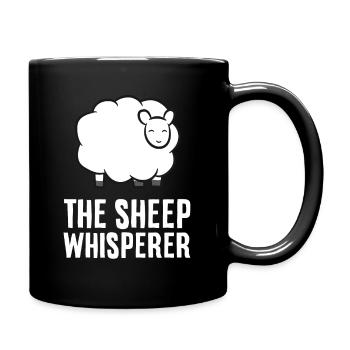 Schafzüchter Tierschäfer Der Schafsflüsterer - Tasse einfarbig - Schwarz - Rechts