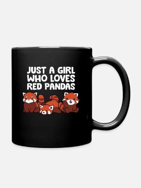 Juste une fille qui aime les pandas roux - Mug uni - noir