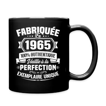 Fabriquée en 1965 - Cadeau d'anniversaire 58 ans - Mug uni - noir - Droite