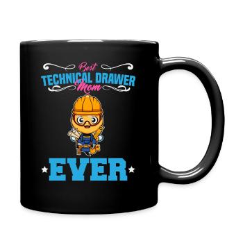 Best Technical Drawer Mom Ever Funny Archtect Gift - Full Colour Mug - black - Right