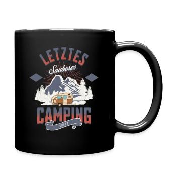 Letztes sauberes Camping Shirt - Tasse einfarbig - Schwarz - Rechts