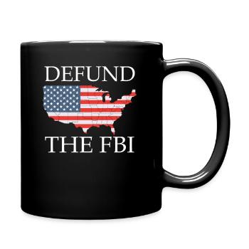Defund the FBI Anti-Government Political American - Mug uni - noir - Droite