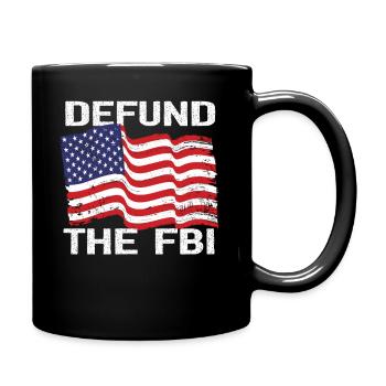 Defund the FBI Anti-Government Political American - Mug uni - noir - Droite