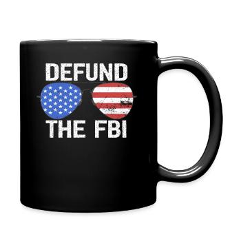 Defund the FBI Anti-Government Political American - Mug uni - noir - Droite