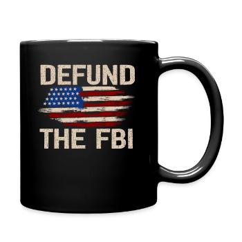 Defund the FBI Anti-Government Political American - Mug uni - noir - Droite
