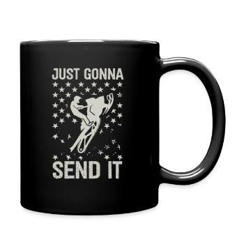 Just Gonna Send It American Flag Jet Ski - Tasse einfarbig - Schwarz - Rechts