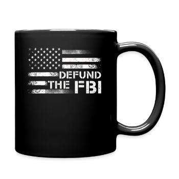 Defund the FBI Anti-Government Political American - Mug uni - noir - Droite