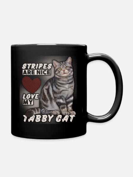Chat, chat rayé, chat tigré drôle de dicton - Mug uni - noir